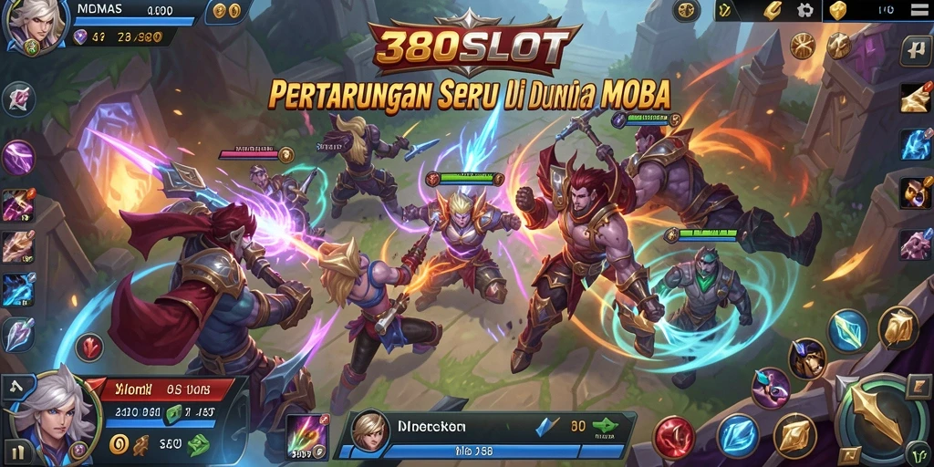 Screenshots menunjukkan aksi seru dalam pertempuran tim di 380SLOT.