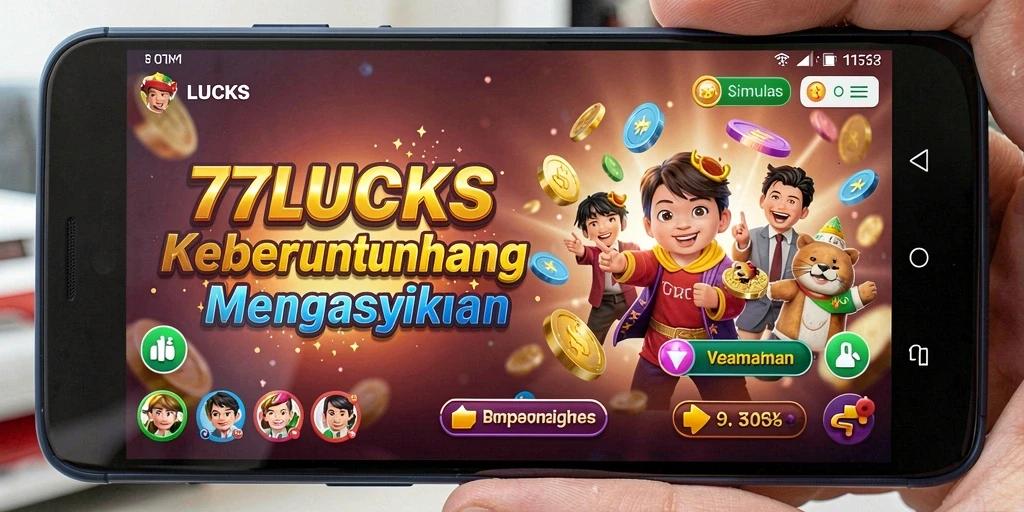 Screenshot gameplay dari 77LUCKS yang menunjukkan suasana permainan simulasi yang menarik.