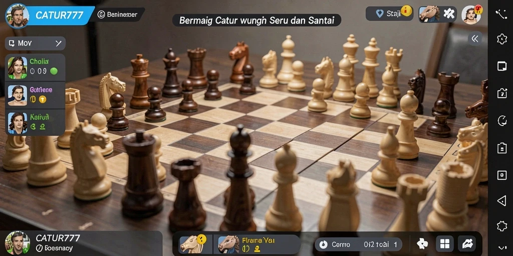 Tampilan permainan seru dan menarik dalam CATUR777.