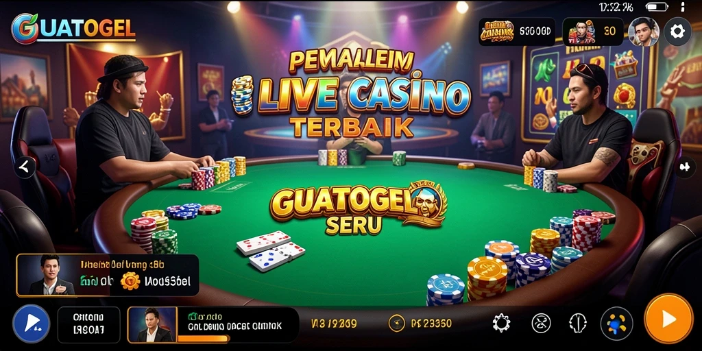 Gameplay Live Casino GUATOGEL menampilkan dealer nyata dan suasana kasino yang menegangkan.
