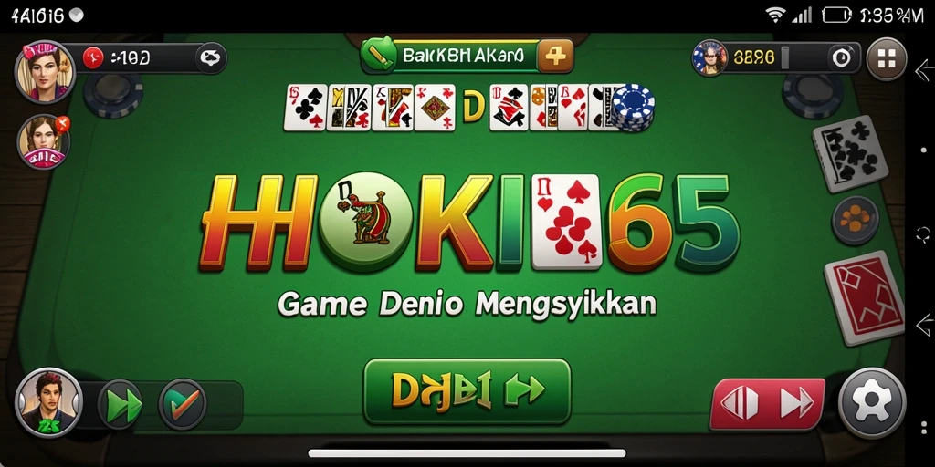 Screenshot gameplay HOKI65 yang menampilkan aksi seru dalam permainan Domino.