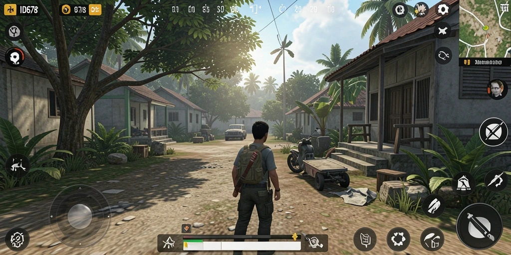Tampilan gameplay menarik dari ID678 dalam simulasi kehidupan.
