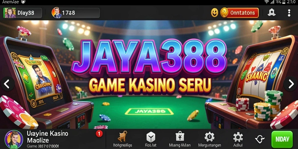 Screenshot gameplay JAYA388 yang menampilkan suasana Kasino yang mengasyikkan.