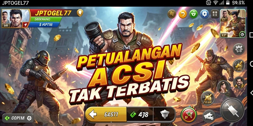 Tampilan aksi mendebarkan dalam JPTOGEL77 saat bertempur melawan musuh.
