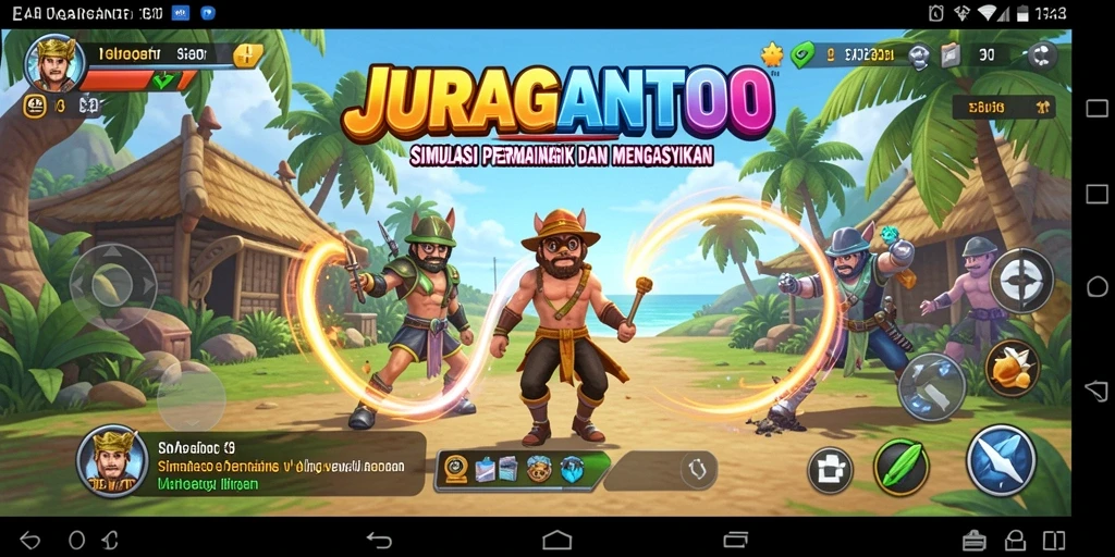 Screenshot gameplay JURAGANTOTO menunjukkan pengalaman simulasi yang mendalam.