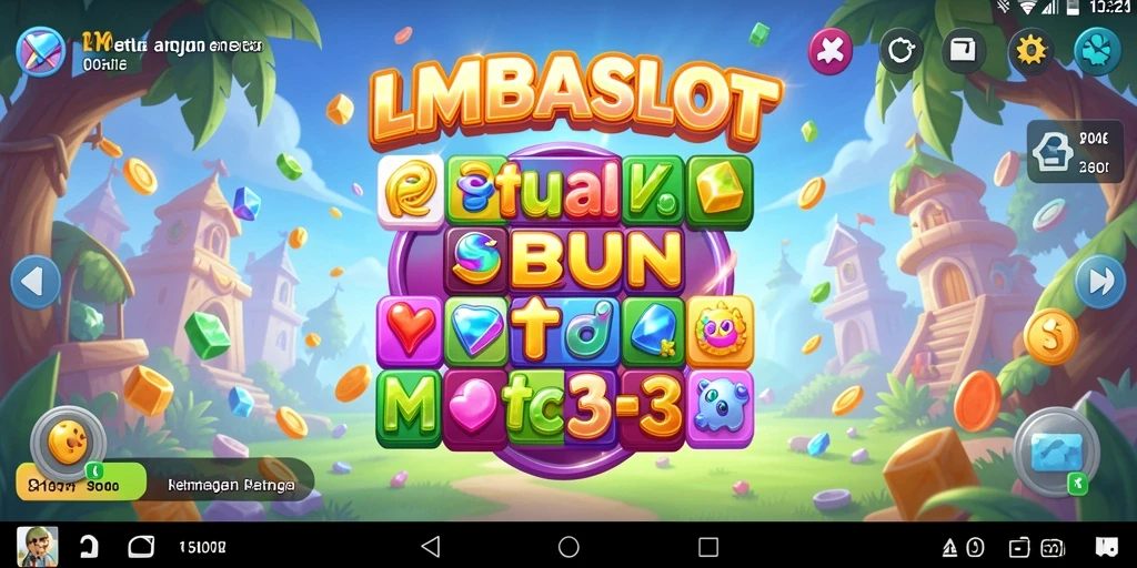 Tampilan gameplay LMBASLOT yang menarik dan penuh warna.