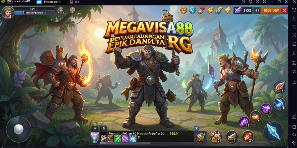 Skrinsut gameplay MEGAVISA88 yang menunjukkan aksi pertarungan epik.