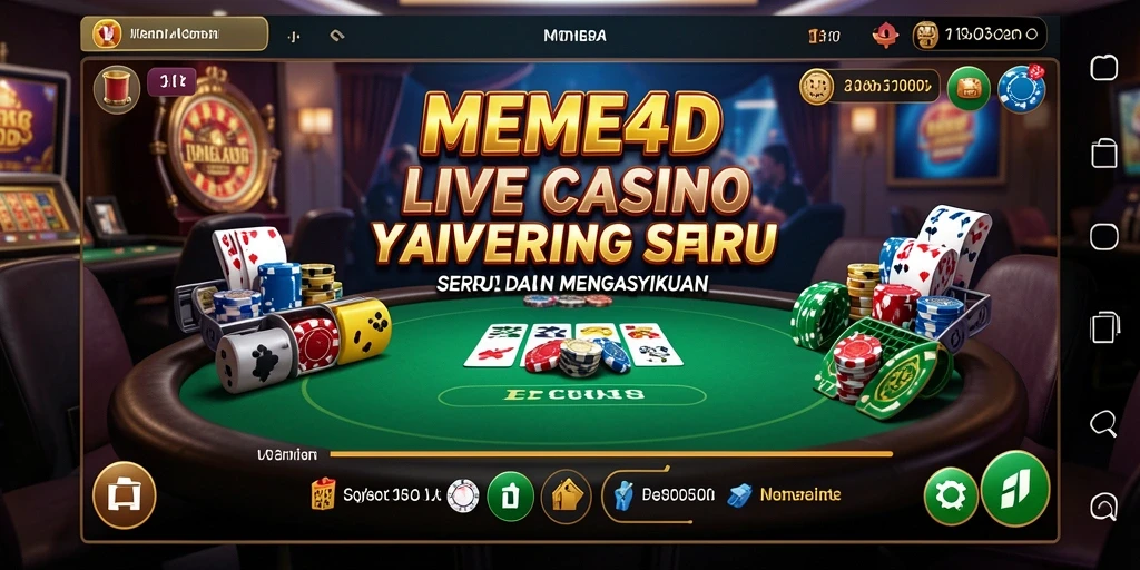 Gameplay Live Casino yang menarik di MEME4D dengan dealer langsung.