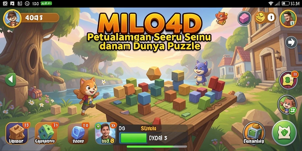Tampilan gameplay <strong>MILO4D</strong> yang menarik dengan berbagai teka-teki menantang.