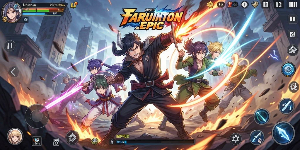 Screenshot gameplay MPOID menampilkan aksi seru dalam dunia Anime.
