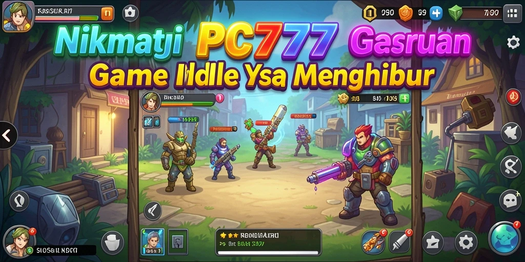 Tampilan gameplay menarik dari PC777 yang menunjukkan pengelolaan sumber daya.