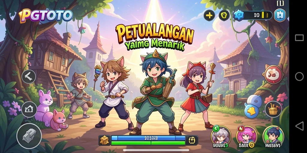 Screenshot PGTOTO menampilkan aksi karakter Anime yang seru dan grafis menawan.