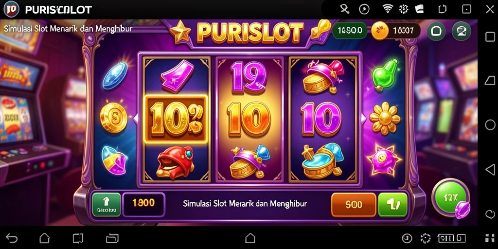 Screenshot gameplay PURISLOT menunjukkan momen menarik saat putaran slot.