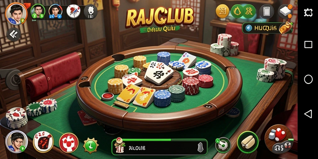 Screenshot utama RAJACLUB yang menampilkan gameplay QiuQiu yang seru.