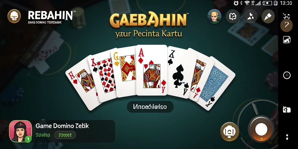 Tampilan permainan Domino yang seru dan menantang di REBAHIN.