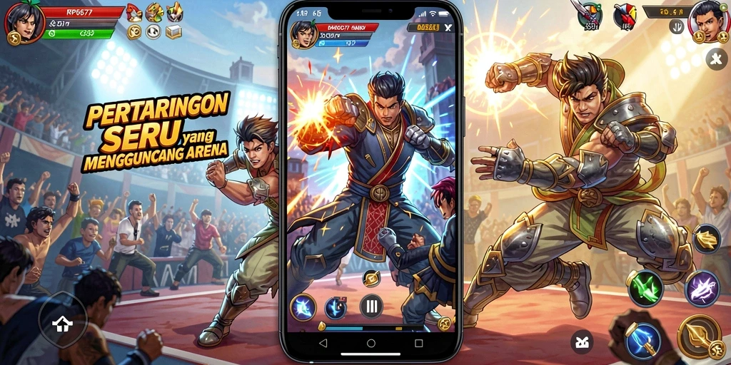 Tampilan gameplay seru dari RP6677 dalam pertarungan Fighting.