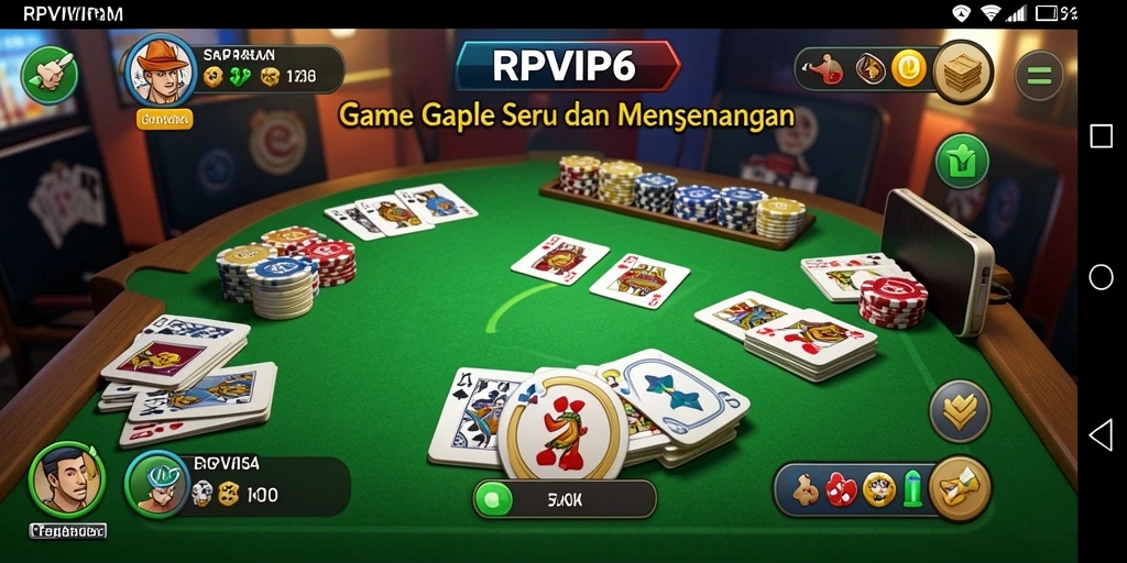 Tampilan gameplay Gaple yang seru dan menegangkan di RPVIP6.
