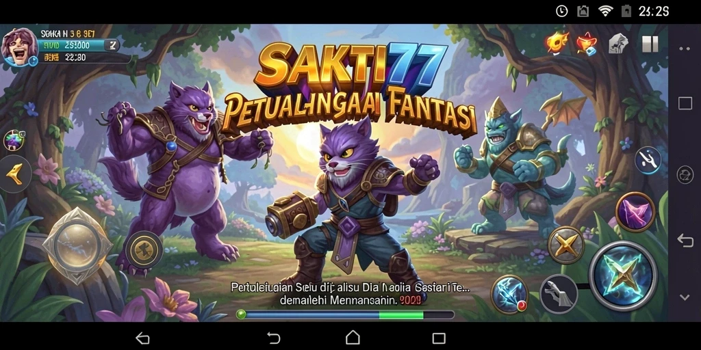 Tampilan gameplay seru di dunia petualangan SAKTI77.
