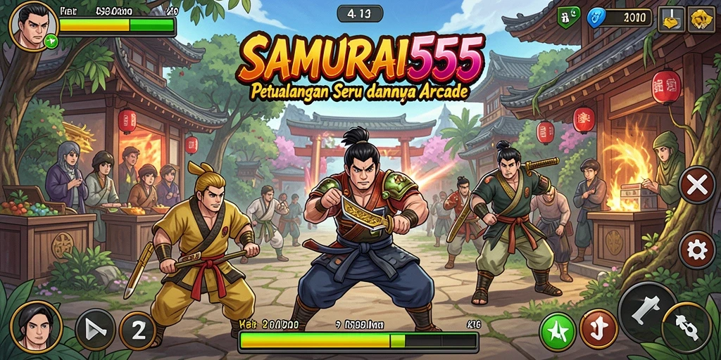 Tampilan gameplay seru dari SAMURAI555 yang penuh aksi.