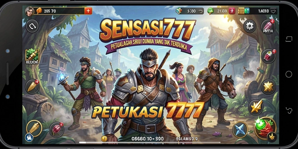 Tangkapan layar utama SENSASI777 menunjukkan gameplay yang menegangkan dan visual yang memukau.
