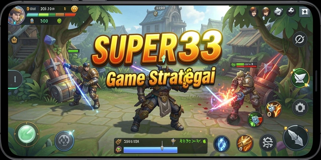 Gameplay SUPER33 dengan grafis menarik dan strategi seru.
