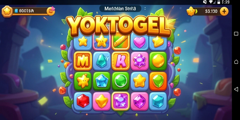 Tampilan gameplay <strong>YOKTOGEL</strong> dengan keseruan Match-3.